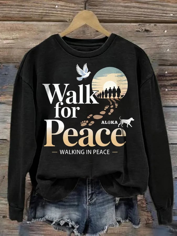 Women's Walk For Peace  Art Print Sweatshirt