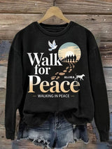 Women's Walk For Peace  Art Print Sweatshirt