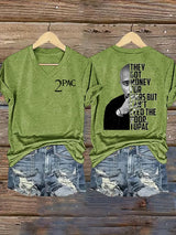 Women's  2Pac Rapper Print T-Shirt