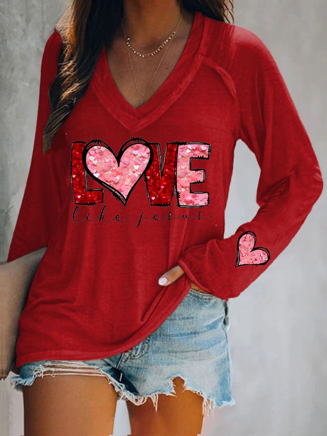 Women's Casual Valentine's Day Faith T-Shirt