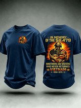 Men's In Memory Of The 58,479 Tribute T-Shirt, Vietnam Era Memorial Graphic Tee