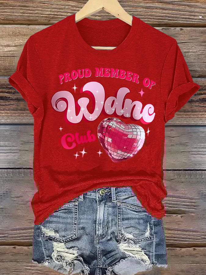 Women's  Retro Funny Proud Member Of Club We Do Not Care Menopause Perimenopause Print  T-Shirts