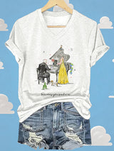 V-Neck Retro You've Always Got A Friend In Me Print T-Shirt
