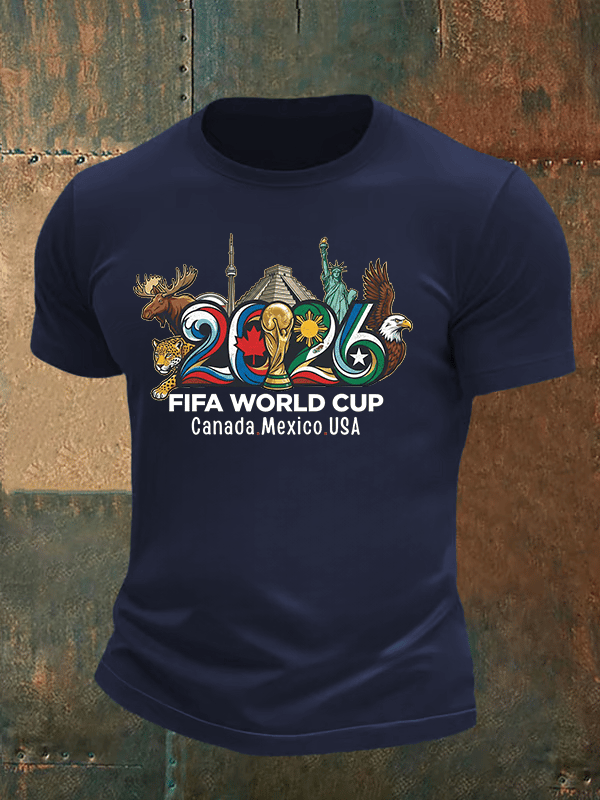 Men's  2026 Canada Mexico Usa Football T-shirt