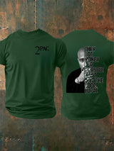 Men's  2Pac Rapper  Print  T-Shirt