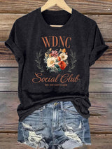 Women's  Retro Funny Proud Member Of Club Menopause Perimenopause Print T-Shirt