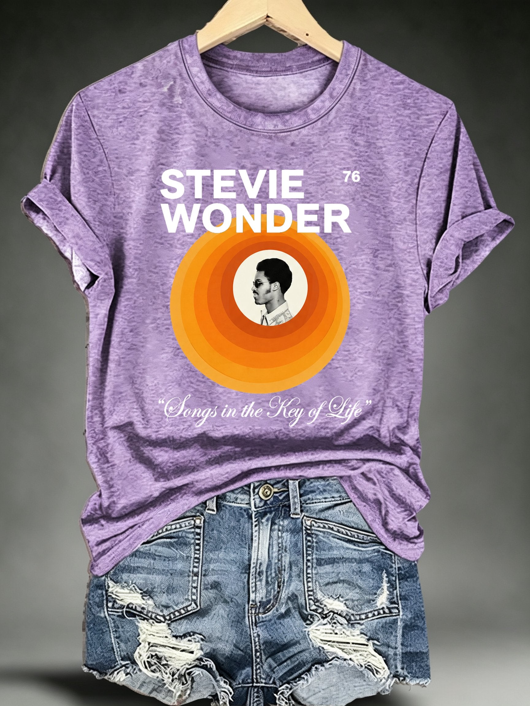 Women's  Retro Album Concentric Circles Graphic Apparel Anniversary Tour  Shirt