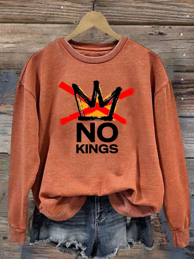 🔥Buy 3 Get 15% Off Women's  America has No Kings Printed Casual Sweatshirt