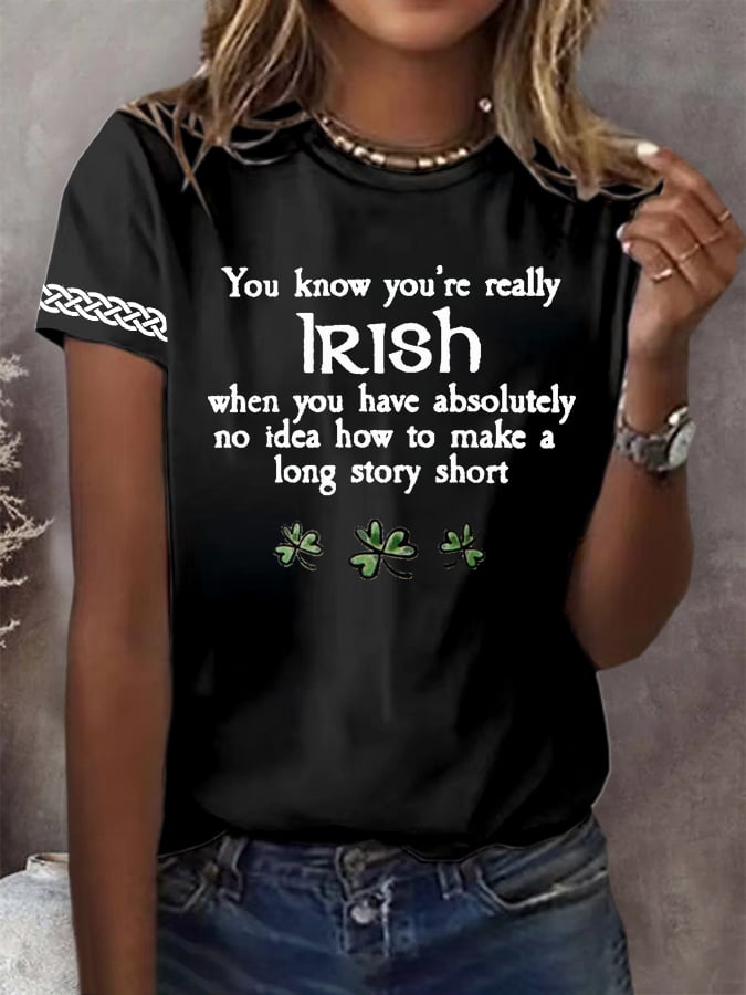 Women's St. Patrick's Day Printed Casual T-Shirt