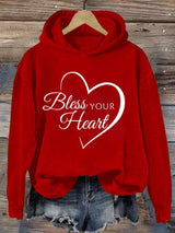 Women's Bless Your Heart Print Sweatshirt