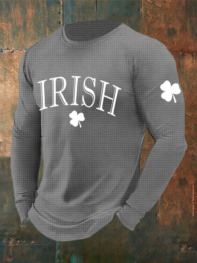 Men's St. Patrick's Day Irish Print Waffle T-shirt