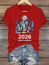 Women's  North America WC 2026 Soccer printed T-shirt