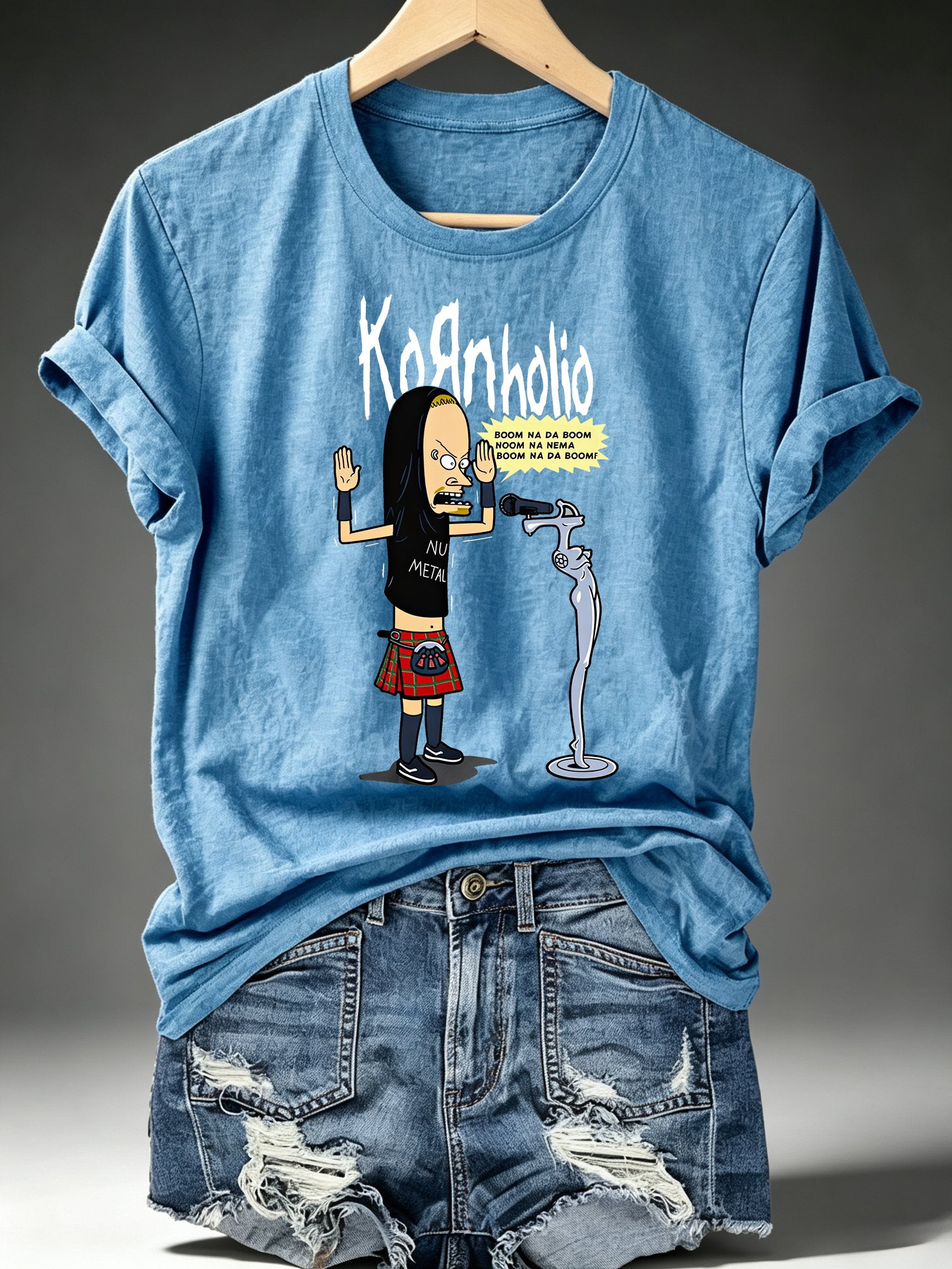 Women's  Kornholio Nu-Metal Cartoon  Pop Culture T-Shirt