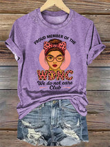 Women's  Retro Funny Proud Member Of Club Menopause Perimenopause Print T-Shirt