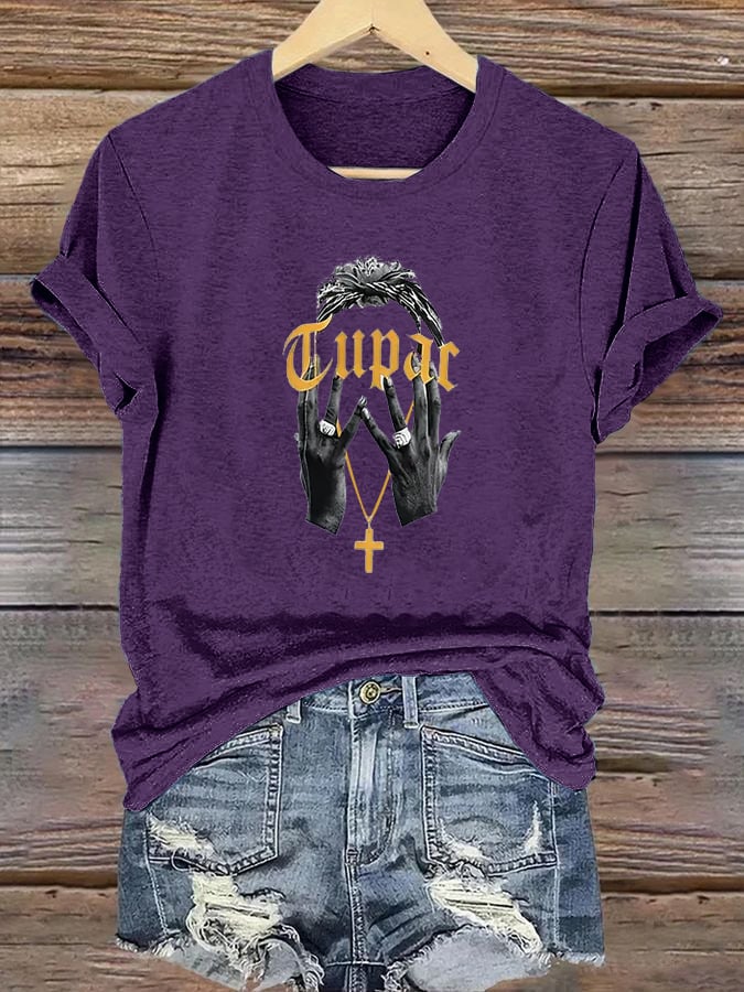 Women's Retro Rap Star Comfortable Pure Cotton T-Shirt