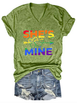 Women's She's Mine Print Short Sleeve T-Shirt