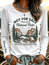 Women's "Support Our Parks & Public Lands"Comfortable  Long-Sleeve T-Shirt