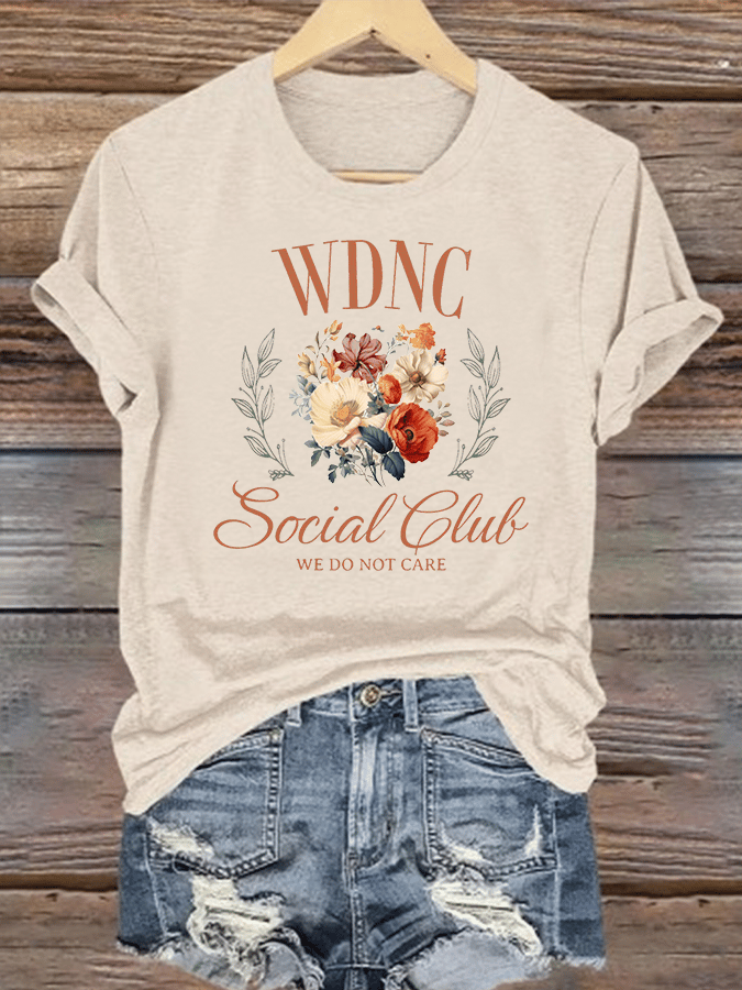 Women's  Retro Funny Proud Member Of Club Menopause Perimenopause Print T-Shirt