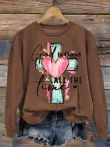 Women's  "God is Good All The Time" Print  Sweatshirt