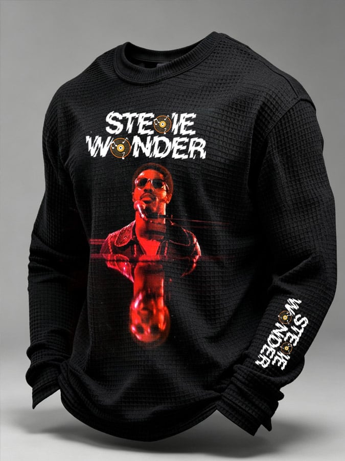 Men's Singer Casual Printed Long-Sleeve T-Shirt