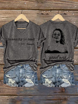 V-Neck Retro Humanity Is Dead 1.7.2026 Minneapolis Goodness Print T-Shirt