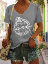 V-Neck Retro Funny Proud Member Of WDNC Club Menopause Perimenopause Print T-Shirt
