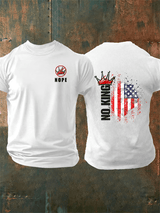 Men's  NOPE No King American Flag Print T-Shirt