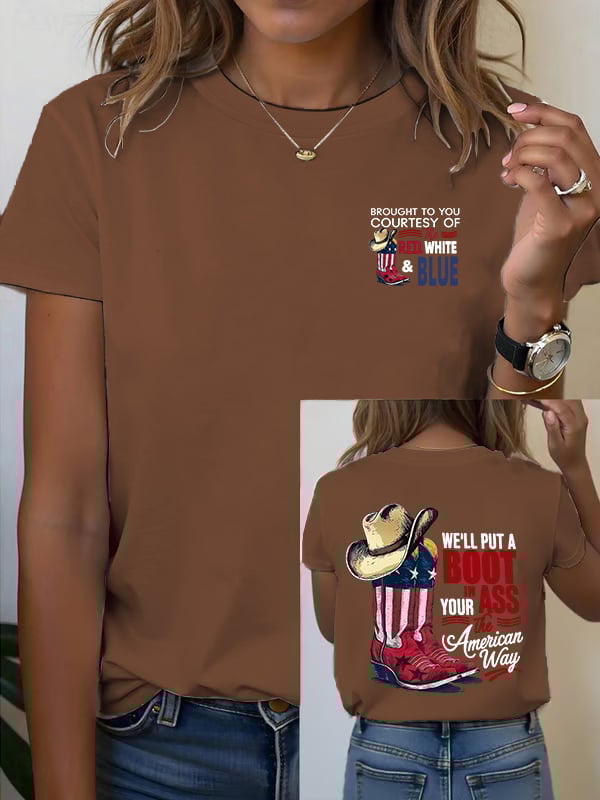 🔥Buy 3 Get 15% Off Women's WE'LL PUT A B00T IN YOUR ASS  Print T-Shirt