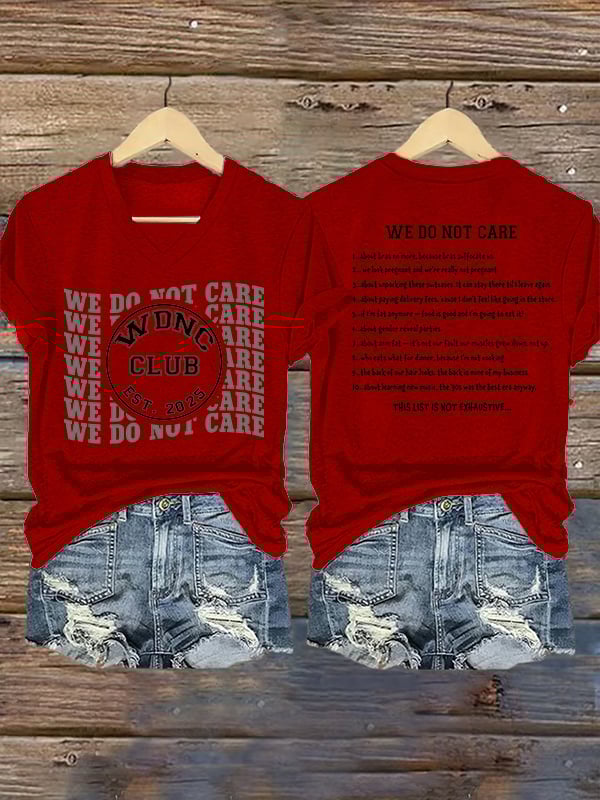 Women's  Retro Funny Proud Member Of  Club We Do Not Care Menopause Perimenopause Print T-Shirt