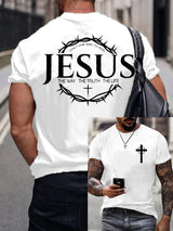 🔥Buy 3 Get 15% Off🔥Men's Jesus The Way The Truth The Life Printed Casual T-shirt