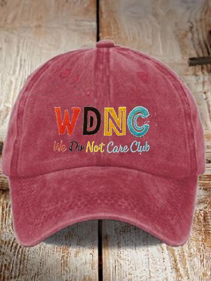 Unisex  Retro Funny WDNC We Do Not Care Club Menopause Perimenopause Print Baseball Cap