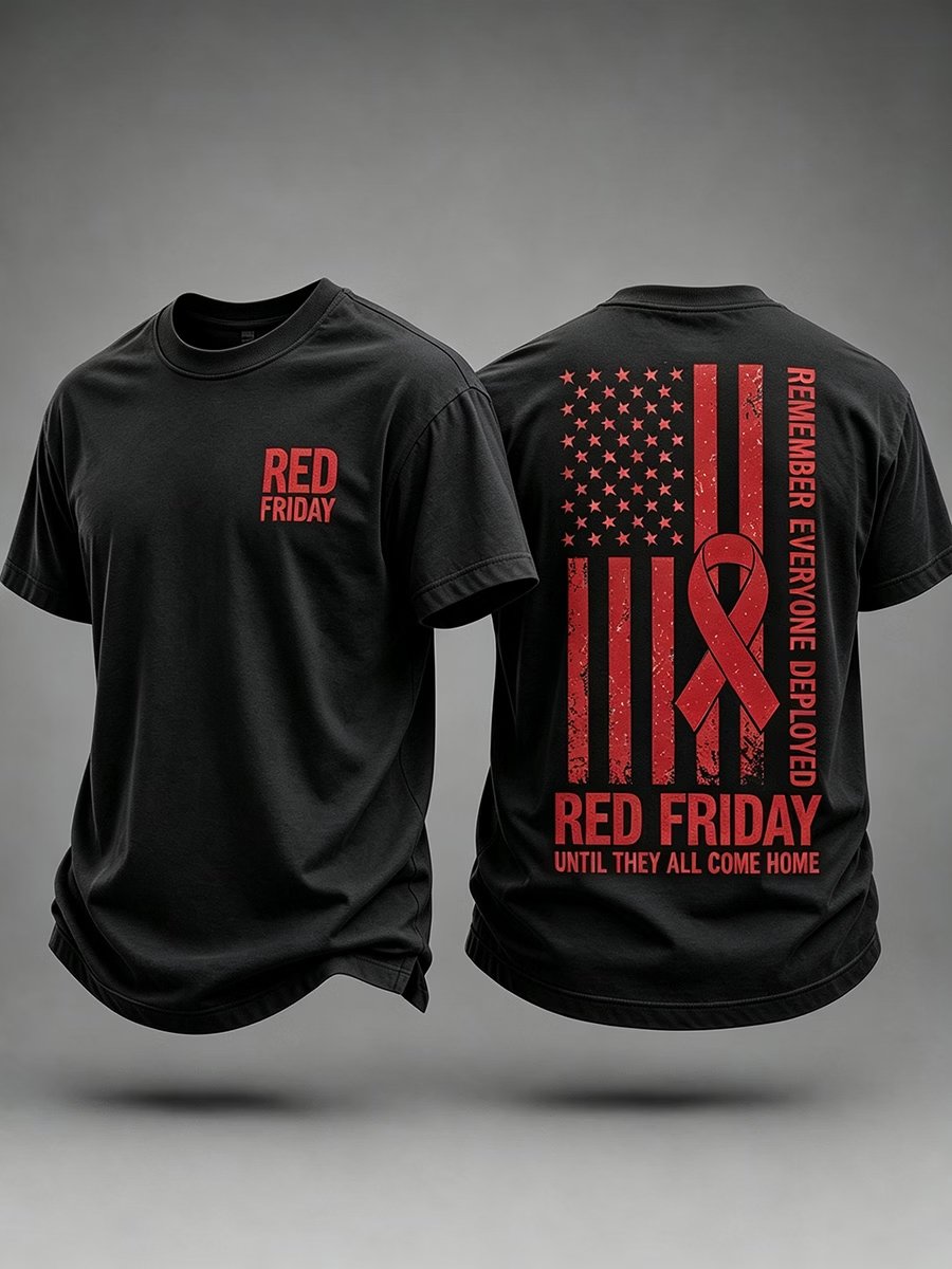 Men’s Retro Red Friday Printed T-Shirt