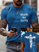 🔥Buy 3 Get 15% Off🔥🔥Hot Sale Picks 🔥Men's Walk By Faith  Short-sleeved T-shirt