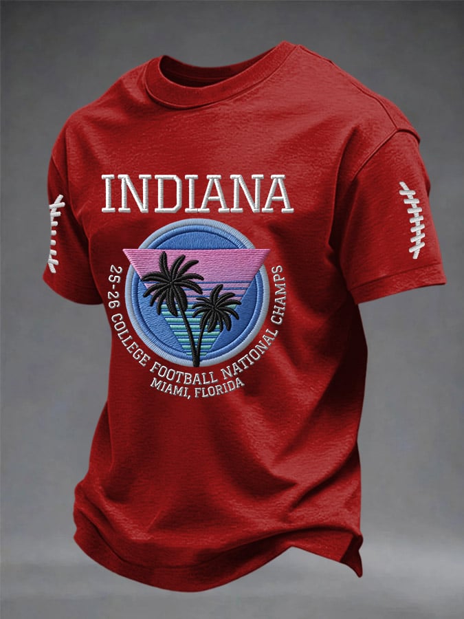 Men's Football Printed Casual T-shirt