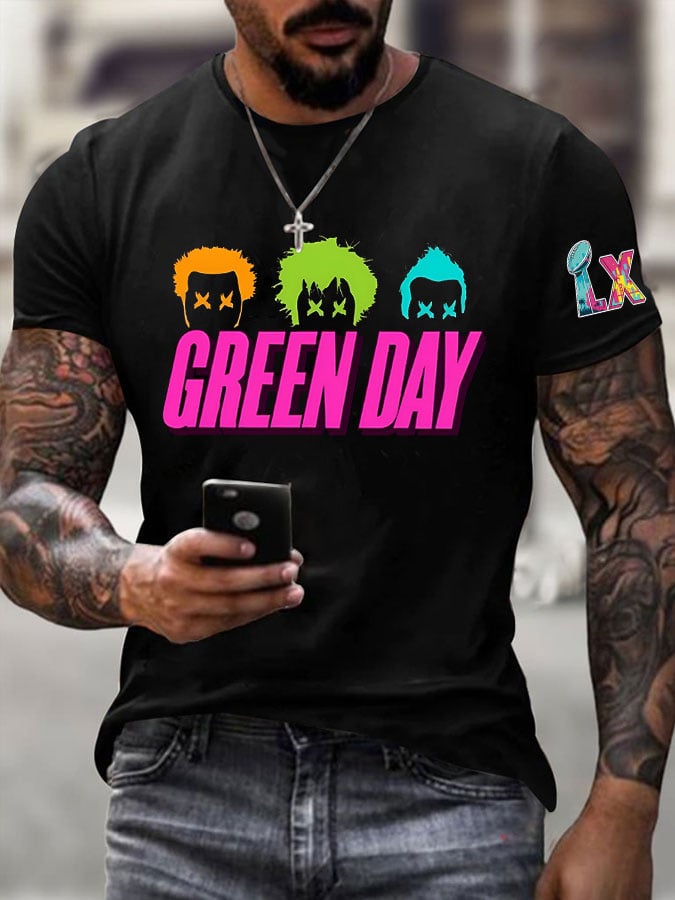 Men's Rock Band Short-Sleeved T-Shirt