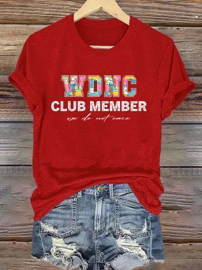 Women's  Retro Funny Proud Member Of Club Menopause Perimenopause Print T-Shirt