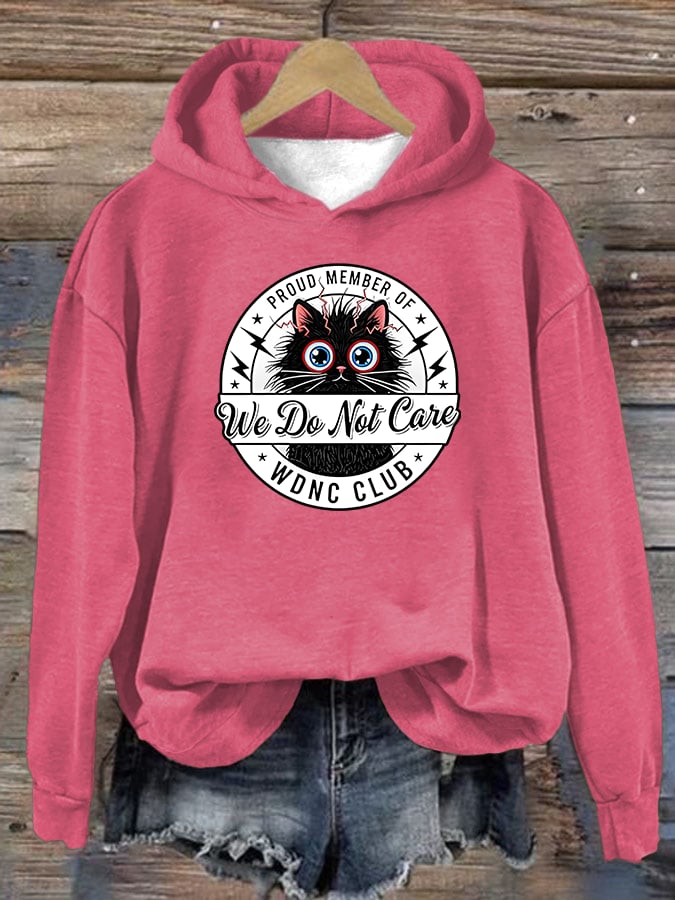 Women's  Retro Funny Proud Member Of Club We Do Not Care Menopause Perimenopause Print  Hoodie