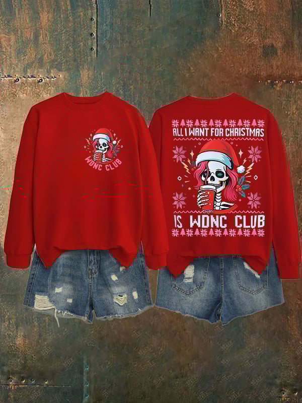 Women's  Retro Funny Proud Member Of Club We Do Not Care Menopause Perimenopause Print   Sweatshirt