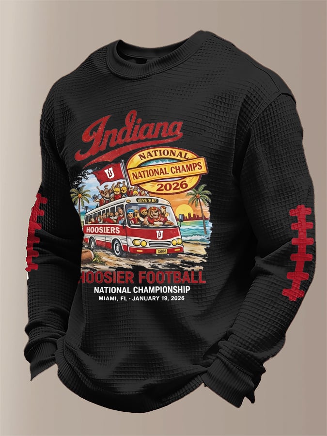 Men's Football Print Waffle T-Shirt