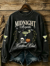 Women's Midnight Margaritas Print Casual Sweatshirt