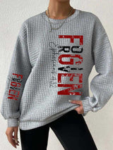 Women's Forgiven Ephesians 4 32 Christian Valentines Day Print Casual Sweatshirt