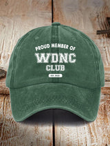 Retro Proud Member Of WDNC Club Est. 2025 Menopause Perimenopause Print Baseball Cap