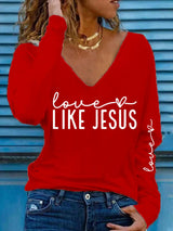 Women's Valentine's Day  Print Casual T-shirt
