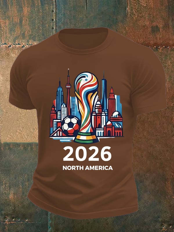 Men's  North America WC 2026 Soccer printed T-shirt