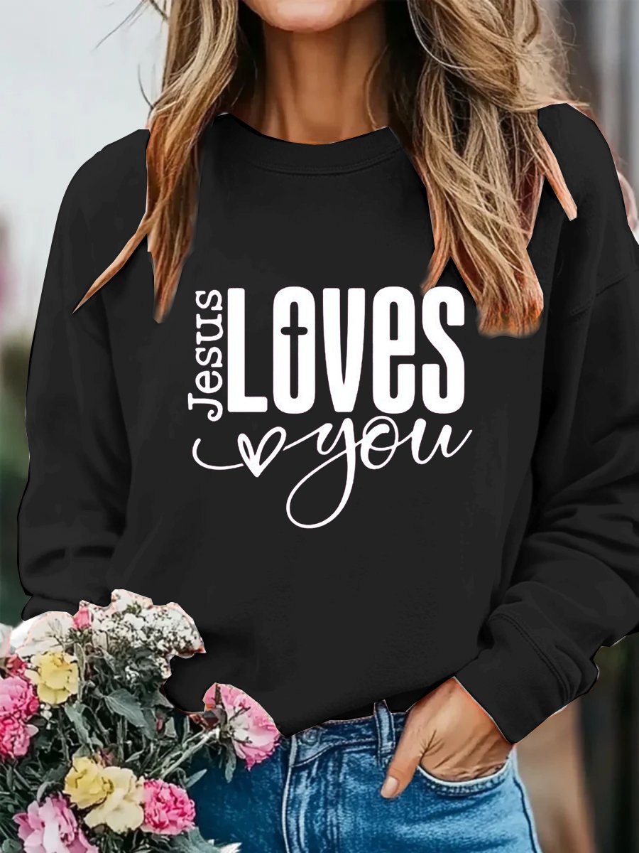 Women's Casual Valentine's Day Faith T-Shirt Sweatshirt