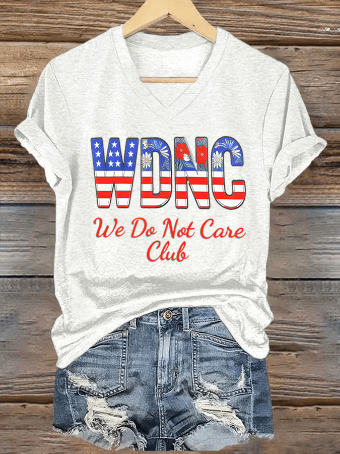 Women's  Retro Funny Proud Member Of  Club We Do Not Care Menopause Perimenopause Print T-Shirt