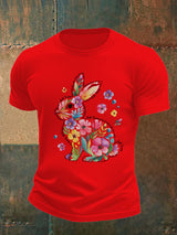 Men's  Spring Easter Bunny Subtle Hidden Message FDT T-shirt