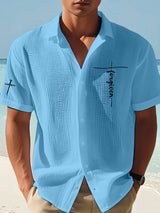 🔥Buy 3 Get 15% Off🔥Men's Faith Print Waffle Shirt