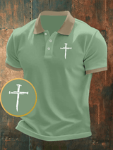 🔥Buy 3 Get 15% Off🔥Men's Faith Printed Casual Polo Shirt