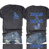 Dodgers Back To Back World Series Champions Tee